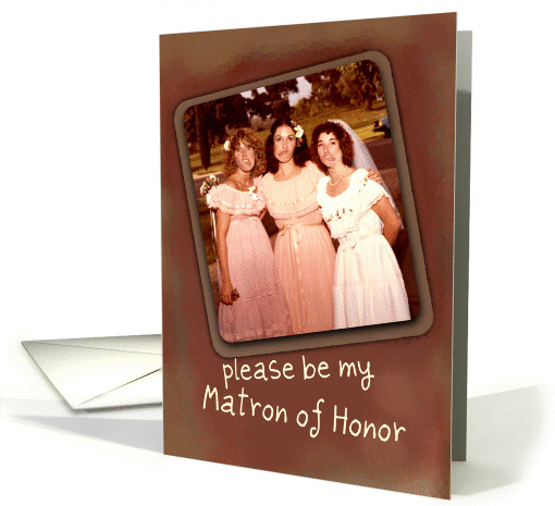 Be My Matron of Honor, Funny Face Bride Invitation card (895191)