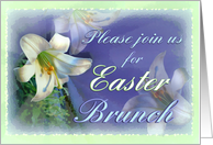 Easter Brunch Invitation, Easter Lilies card