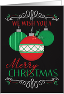 Christmas Caroling and Wishes for a Merry Christmas Chalk Art card