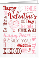 Shiplap Valentine Graffiti Candy heart text art card