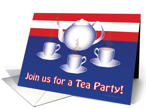 Join us for a Tea Party! with Stripes card (895160)