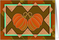 Thanksgiving Pumpkin Duo card