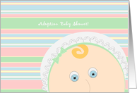 Let’s Welcome Newly Adopted Baby with a Shower - Baby Faced Invitation card