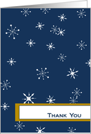 Warm Feelings, Snow Falling - Hanukkah Thank You Card