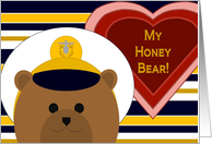 Husband - Naval Officer Bear/ Male - Valentine card