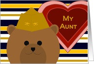Aunt - Naval Aviator Bear - Valentine card