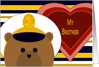 Brother - U.S. Naval Academy Midshipman (male) Bear - Valentine card