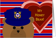 Husband/ My Honey Bear -Coast Guard Bear - Valentine card