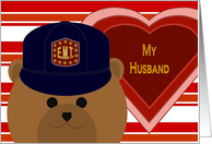 Husband - E.M.T. Bear - Love & Pride Valentine card