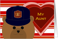 Aunt - E.M.T. Bear - Love & Pride Valentine card