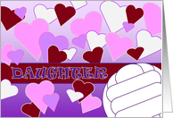 Daughter -Valentine for a Volleyball Loving Kid- Humorous Valentine card