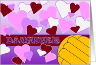 Daughter -Valentine for a Water Polo Loving Kid- Humorous Valentine card