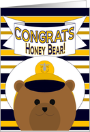 Congrats Honey Bear/ Husband! Promotion of Naval Officer card