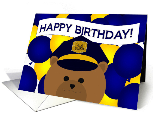 Happy Birthday to Your Favorite Police Officer card (1034003)