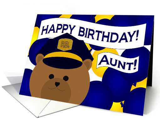 Happy Birthday to Your Favorite Police Officer & Aunt card (1034317)