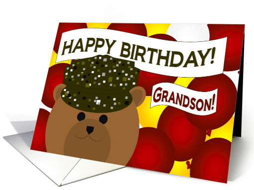 Grandson - Happy Birthday to my Favorite Army Service Member! card