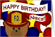 Niece - Happy Birthday to Your Favorite Firefighter card