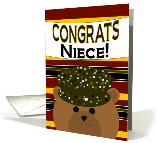 Niece - Congratulate Army Member on Any Army Award/Recognition card