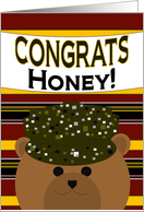 Honey/Wife - Congratulate Army Member on Any Army Award/Recognition card