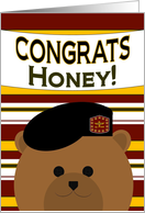 Congrats, Honey/Wife! Promotion of Army Officer card