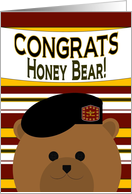 Congrats, Honey Bear/Husband! Promotion of Army Officer card