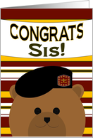 Congrats, Sis! Army Officer - Any Award/Recognition card
