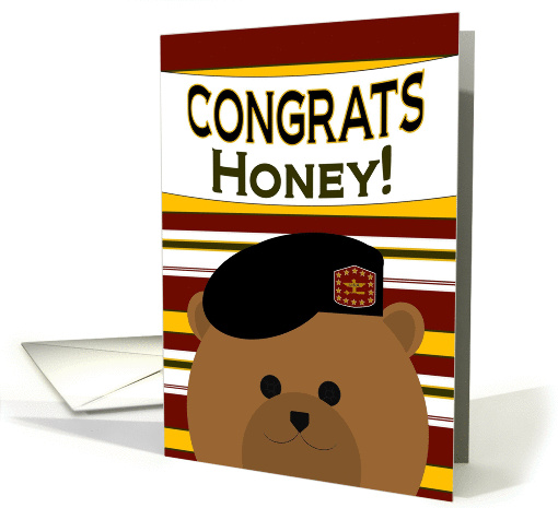 Honey/Wife - Congrats! Army 2nd Lieutenant Officer Commissioning card