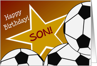 Wish Happy Birthday to Your Soccer Player Son! card