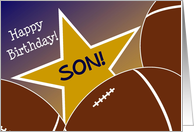 Wish Happy Birthday to Your Football Player Son! card