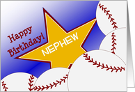 Wish Happy Birthday to Your Baseball Player Nephew! card