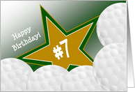 Wish Happy 7th Birthday to a Golf Star! card