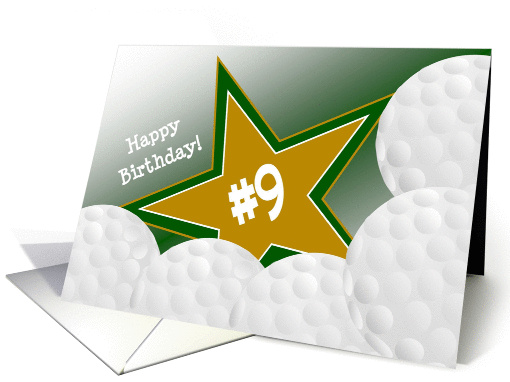 Wish Happy 9th Birthday to a Golf Star! card (1053779)