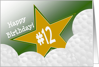 Wish Happy 12th Birthday to a Golf Star! card