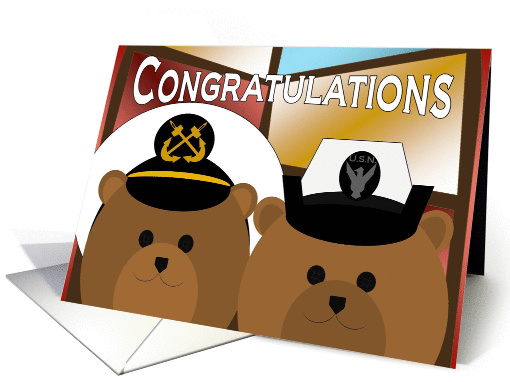 Wedding Congratulations - Naval Enlisted Couple card (1067833)