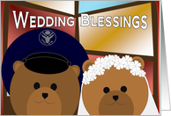 Wedding Blessings - Air Force Enlisted Groom & Civilian Bride - Religious card