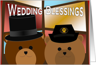 Wedding Blessings - Army Enlisted Bride & Civilian Groom - Religious card