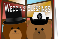 Wedding Blessings - Navy Enlisted Bride & Civilian Groom - Religious card