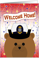 Welcome Home! Coast Guard - Female Chief Uniform Cap Bear card
