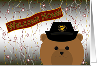 Welcome Home! Army - Uniform Cap - Female Enlisted Bear card