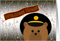 Welcome Home! Army - Uniform Cap - Male Enlisted Bear card