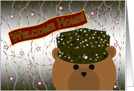 Welcome Home! Army - Working Uniform Cap Bear card