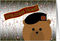 Welcome Home! Army - Black Beret Bear card