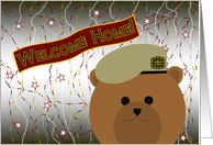 Welcome Home! Army - Tan Beret Army Ranger Bear card