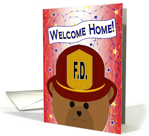 Welcome Home Son! Fire Fighter Bear card (1085910)