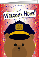 Welcome Home Son! Police Officer Bear card
