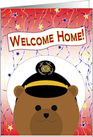 Welcome Home Brother! Enlisted Male Cap Coast Guard Bear card