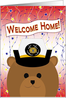 Welcome Home Cousin! Enlisted (Female) Coast Guard Bear card