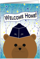 Welcome Home Cousin! Air Force - Officer Bear card
