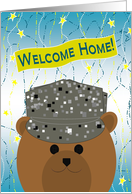 Welcome Home Husband! Air Force - Working Uniform Cap Bear card
