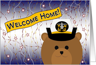 Welcome Home Aunt! Navy - Working Female Officer Cap Bear card